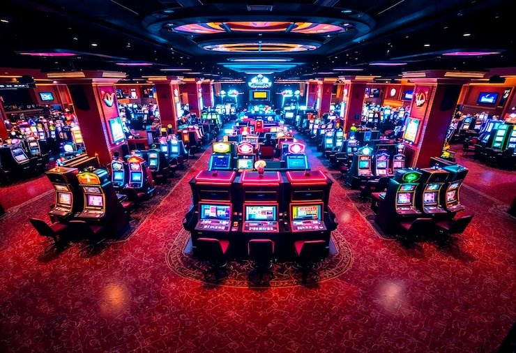 Studio live dealer sgcplay dengan meja blackjack dan baccarat berkamera HD multi-sudut